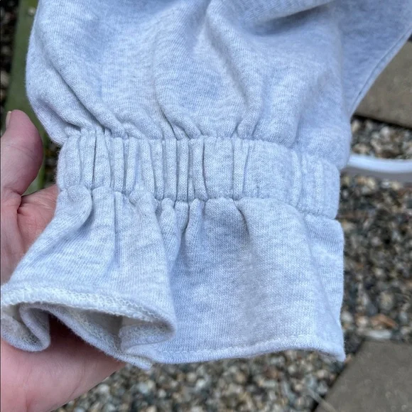 NWT Maeve Big Top Sweatshirt Gray 100% Cotton Ribbon Ties Sweatshirt Roomy XL - Picture 2 of 11